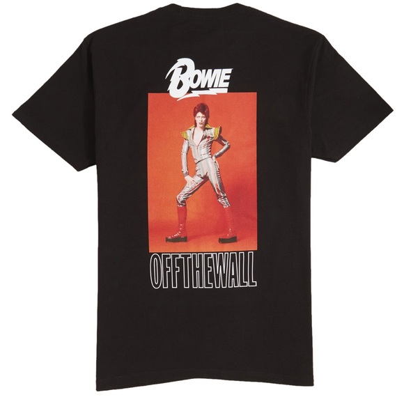 David Bowie Ziggy Stardust T-Shirt Uomo Nero Regular 100% Cotone